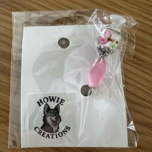 Howie Creations Pink Beaded Stick Pin - NWOT
